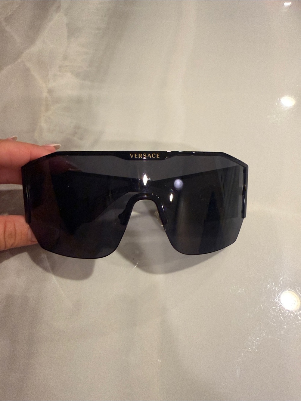 Versace shield sunglasses